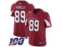 #89 Limited Andy Isabella Red Football Home Men's Jersey Arizona Cardinals Vapor Untouchable 100th Season