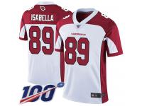 #89 Limited Andy Isabella White Football Road Men's Jersey Arizona Cardinals Vapor Untouchable 100th Season