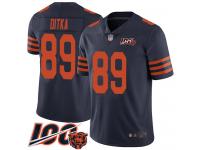 #89 Limited Mike Ditka Navy Blue Football Men's Jersey Chicago Bears Rush Vapor Untouchable 100th Season