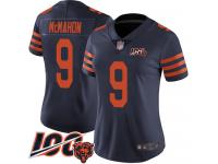 #9 Limited Jim McMahon Navy Blue Football Women's Jersey Chicago Bears Rush Vapor Untouchable 100th Season