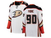 #90 Breakaway Giovanni Fiore Women's White NHL Jersey - Away Anaheim Ducks
