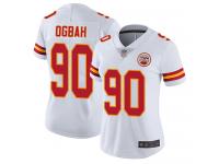 #90 Elite Emmanuel Ogbah White Football Road Women's Jersey Kansas City Chiefs Vapor Untouchable