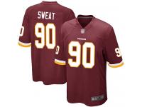 #90 Game Montez Sweat Burgundy Red Football Home Men's Jersey Washington Redskins