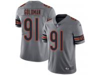 #91 Limited Eddie Goldman Silver Football Men's Jersey Chicago Bears Inverted Legend Vapor Rush