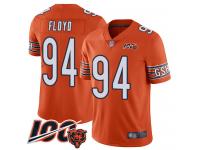 #94 Limited Leonard Floyd Orange Football Alternate Men's Jersey Chicago Bears 100th Season