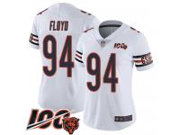 #94 Limited Leonard Floyd White Football Road Women's Jersey Chicago Bears Vapor Untouchable 100th Season