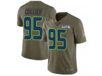 #95 Limited L.J. Collier Olive Football Men's Jersey Seattle Seahawks 2017 Salute to Service