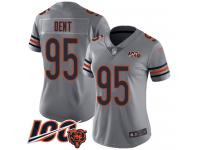 #95 Limited Richard Dent Silver Football Women's Jersey Chicago Bears Inverted Legend Vapor Rush 100th Season