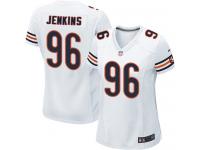 #96 Jarvis Jenkins Chicago Bears Road Jersey _ Nike Women's White NFL Game