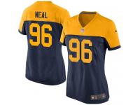 #96 Mike Neal Green Bay Packers Alternate Jersey _ Nike Women's Navy Blue NFL Game