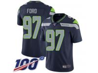 #97 Limited Poona Ford Navy Blue Football Home Men's Jersey Seattle Seahawks Vapor Untouchable 100th Season