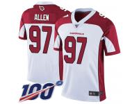 #97 Limited Zach Allen White Football Road Men's Jersey Arizona Cardinals Vapor Untouchable 100th Season