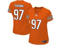 #97 Willie Young Chicago Bears Alternate Jersey _ Nike Women's Orange NFL Game