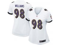 #98 Brandon Williams Baltimore Ravens Road Jersey _ Nike Women's White NFL Game