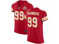 #99 Elite Khalen Saunders Red Football Home Men's Jersey Kansas City Chiefs Vapor Untouchable
