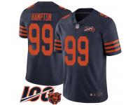 #99 Limited Dan Hampton Navy Blue Football Youth Jersey Chicago Bears Rush Vapor Untouchable 100th Season