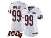 #99 Limited Dan Hampton White Football Road Women's Jersey Chicago Bears Vapor Untouchable 100th Season