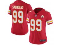 #99 Limited Khalen Saunders Red Football Home Women's Jersey Kansas City Chiefs Vapor Untouchable