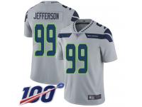 #99 Limited Quinton Jefferson Grey Football Alternate Men's Jersey Seattle Seahawks Vapor Untouchable 100th Season