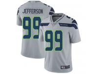 #99 Limited Quinton Jefferson Grey Football Alternate Men's Jersey Seattle Seahawks Vapor Untouchable