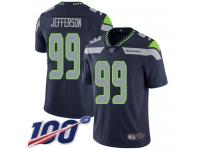 #99 Limited Quinton Jefferson Navy Blue Football Home Men's Jersey Seattle Seahawks Vapor Untouchable 100th Season