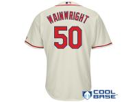 Adam Wainwright St. Louis Cardinals Majestic 2015 Cool Base Player Jersey - Cream