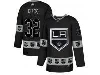 Adidas NHL Men's Jonathan Quick Black Authentic Jersey - #32 Los Angeles Kings Team Logo Fashion