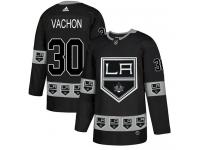Adidas NHL Men's Rogie Vachon Black Authentic Jersey - #30 Los Angeles Kings Team Logo Fashion
