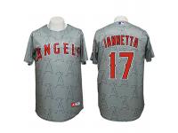 Angels #17 Chris Iannetta Authentic 3D Fashion Grey Jersey