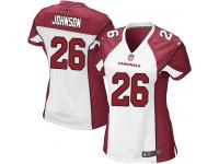 Arizona Cardinals Rashad Johnson Women's Road Jersey - White Nike NFL #26 Game
