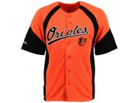 Baltimore Orioles Stitches Rib Button Jersey - Orange