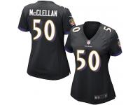 Baltimore Ravens Albert McClellan Women's Alternate Jersey - Black Nike NFL #50 Game