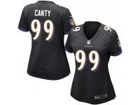 Baltimore Ravens Chris Canty Women's Alternate Jersey - Black Nike NFL #99 Game