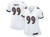 Baltimore Ravens Chris Canty Women's Road Jersey - White Nike NFL #99 Game