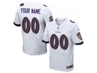 Baltimore Ravens Customized Men's Road Jersey - White Nike NFL Elite