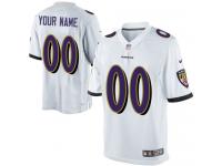 Baltimore Ravens Customized Men's Road Jersey - White Nike NFL Limited