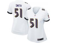 Baltimore Ravens Daryl Smith Women's Road Jersey - White Nike NFL #51 Game