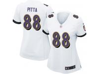 Baltimore Ravens Dennis Pitta Women's Road Jersey - White Nike NFL #88 Game