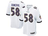 Baltimore Ravens Elvis Dumervil Youth Road Jersey - White Nike NFL #58 Game