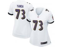 Baltimore Ravens Marshal Yanda Women's Road Jersey - White Nike NFL #73 Game