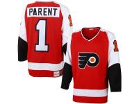 Bernie Parent Philadelphia Flyers Mitchell & Ness Vintage Authentic Player Jersey - Red