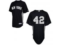 Black Mariano Rivera Men #42 Majestic MLB New York Yankees 2011 Road BP Cool Base Jersey