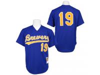 Blue 1991 Throwback Robin Yount Men #19 Mitchell And Ness MLB Milwaukee Brewers Jersey