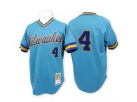 Blue Throwback Paul Molitor Men #4 Mitchell And Ness MLB Milwaukee Brewers Jersey