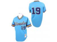 Blue Throwback Robin Yount Men #19 Mitchell And Ness MLB Milwaukee Brewers Jersey