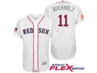 Boston Red Sox #11 Clay Buchholz White Stars & Stripes 2016 Independence Day Flex Base Jersey