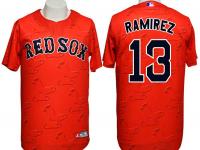 Boston Red Sox #18 Shane Victorino Conventional 3D Version Red Jersey