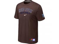 Boston Red Sox Brown Nike Short Sleeve Practice T-Shirt