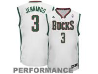 Brandon Jennings Milwaukee Bucks adidas Replica Home Jersey - White
