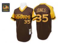 Brown Throwback Randy Jones Men #35 Mitchell And Ness MLB San Diego Padres Jersey